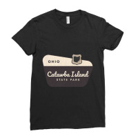 Catawba Island State Park Ohio Welcome Sign Ladies Fitted T-shirt | Artistshot