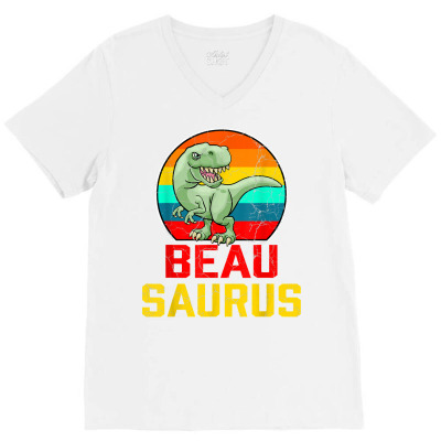 Beau Saurus Family Reunion Last Name Team Funny Custom T Shirt V-neck Tee Designed By Amumu243768