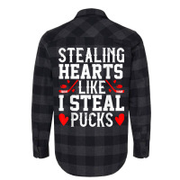 Stealing Hearts Like I Steal Pucks San Valentine T Shirt Flannel Shirt | Artistshot