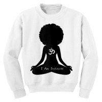 Womens I Am Infinite Black Girl Wellness Om Meditation Yoga T Shirt Youth Sweatshirt | Artistshot