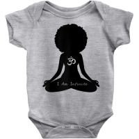 Womens I Am Infinite Black Girl Wellness Om Meditation Yoga T Shirt Baby Bodysuit | Artistshot