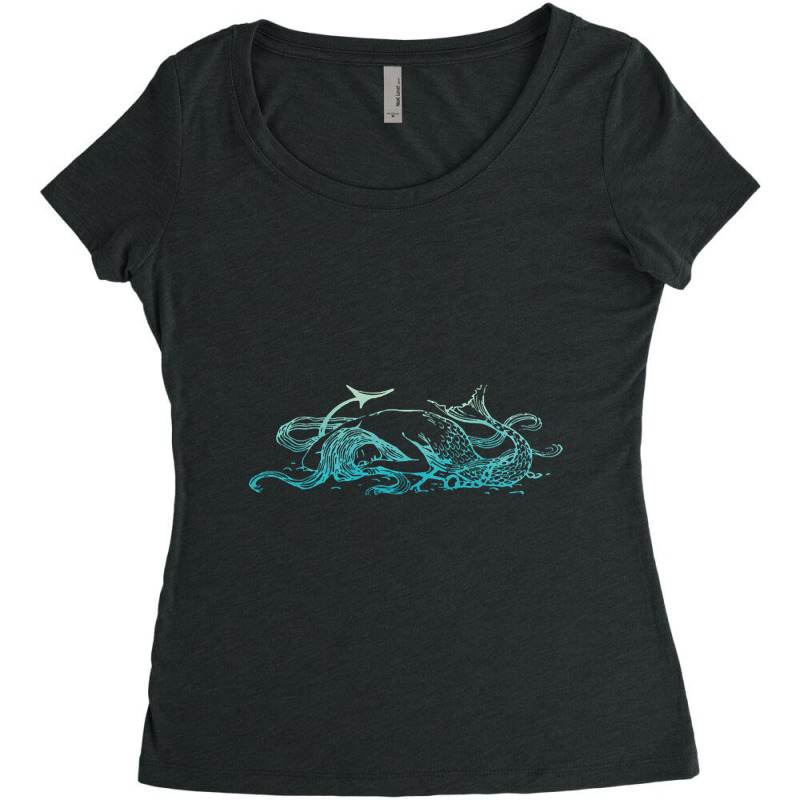 Caught Mermaid In Sky Women's Triblend Scoop T-shirt by dentistdamaging500 | Artistshot