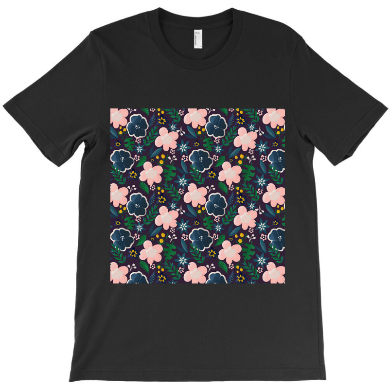 Pink And Purple Floral Flower Sorbet Pattern T-shirt | Artistshot