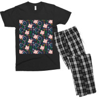 Pink And Purple Floral Flower Sorbet Pattern Men's T-shirt Pajama Set | Artistshot