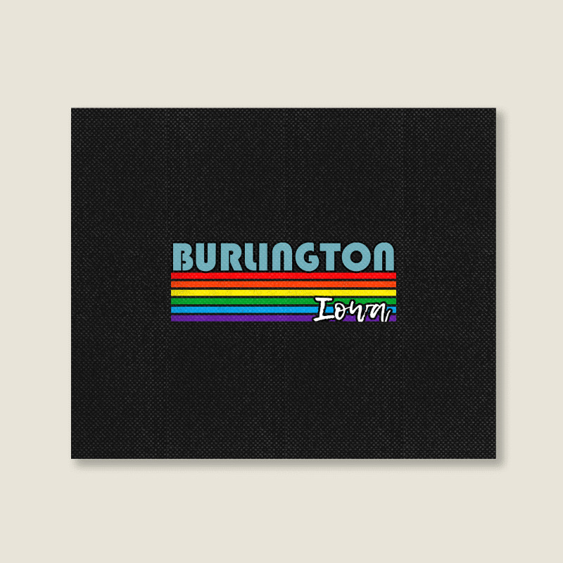 Burlington Iowa Pride Shirt Burlington Lgbt Gift Lgbtq Supporter Tee P Landscape Canvas Print | Artistshot