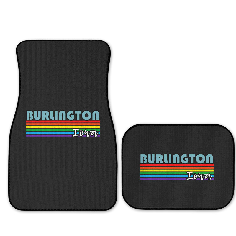 Burlington Iowa Pride Shirt Burlington Lgbt Gift Lgbtq Supporter Tee P Full Set Car Mats | Artistshot