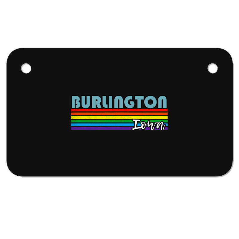 Burlington Iowa Pride Shirt Burlington Lgbt Gift Lgbtq Supporter Tee P Motorcycle License Plate | Artistshot