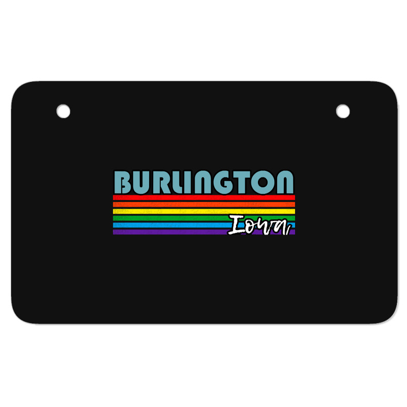 Burlington Iowa Pride Shirt Burlington Lgbt Gift Lgbtq Supporter Tee P Atv License Plate | Artistshot