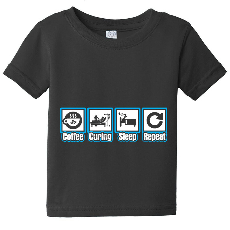 Coffee Curing Sleep Repeat Baby Tee by fencevaudeville14 | Artistshot