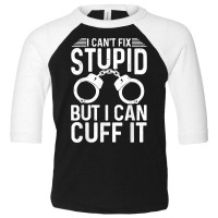 Funny Police Gift For Men Women Cool Cop Officer Handcuffs T Shirt Toddler 3/4 Sleeve Tee | Artistshot