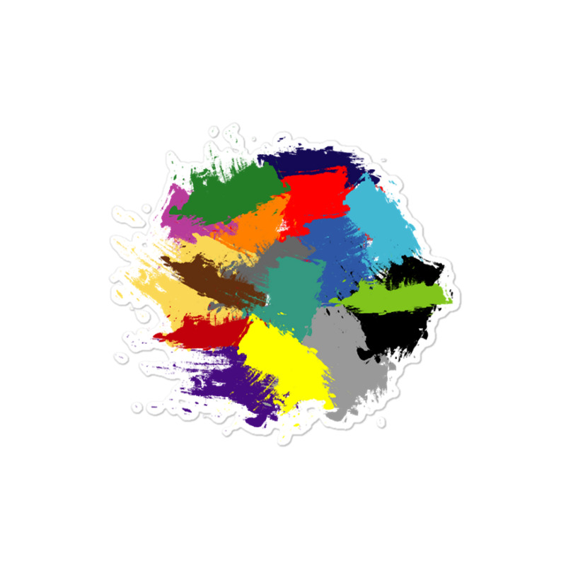 Colorful Brush Mess Sticker | Artistshot