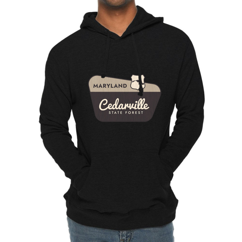 Cedarville State Forest Maryland Welcome Sign Lightweight Hoodie by dentistdamaging500 | Artistshot