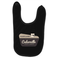 Cedarville State Forest Maryland Welcome Sign Baby Bibs | Artistshot