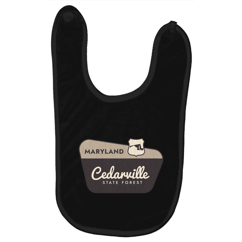 Cedarville State Forest Maryland Welcome Sign Baby Bibs | Artistshot