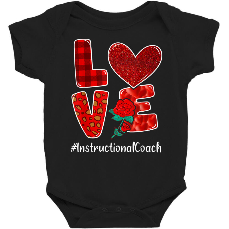 Instructional Coach Valentine Day Love Heart Flower T Shirt Baby Bodysuit by javauxswar | Artistshot