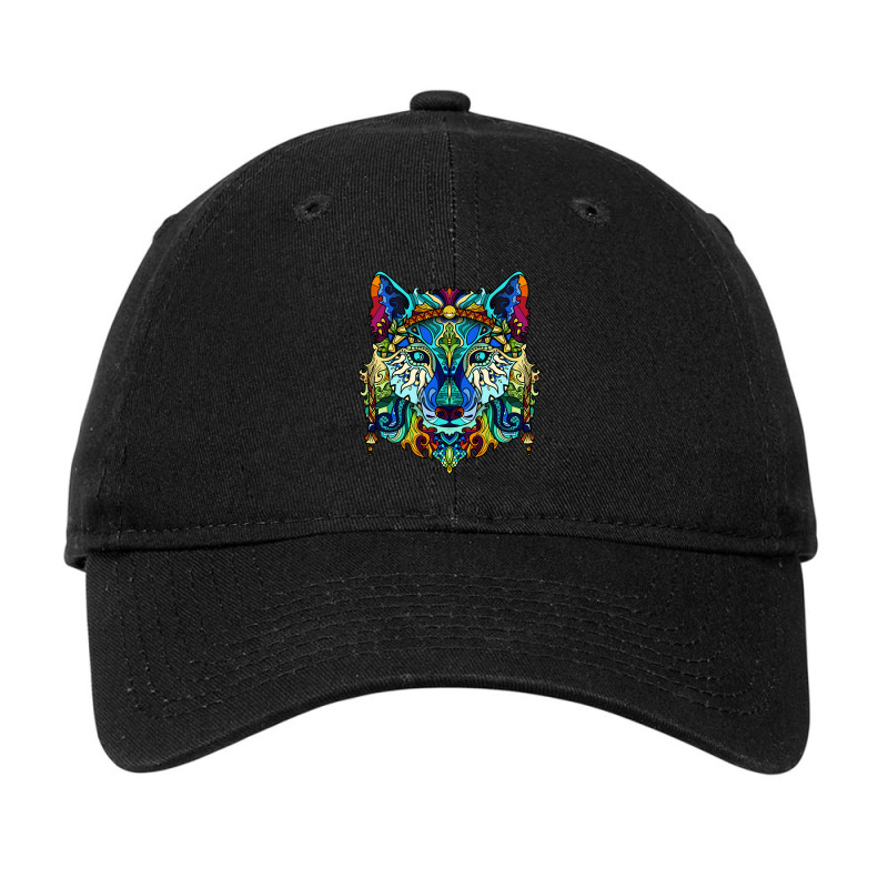 Animal Spirits - Wolf Shaman Adjustable Cap by definitelyoakland6 | Artistshot