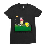 Funny Spectickles Golf Cartoon Humor Ladies Fitted T-shirt | Artistshot