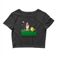 Funny Spectickles Golf Cartoon Humor Crop Top | Artistshot