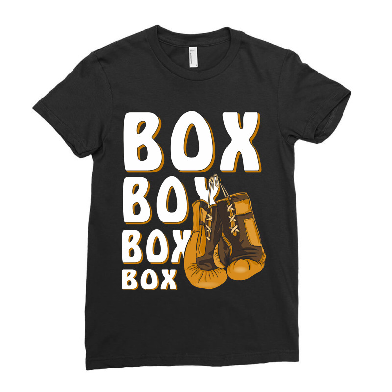 Boxing Gloves Box Ladies Fitted T-Shirt by cryingdappled109 | Artistshot