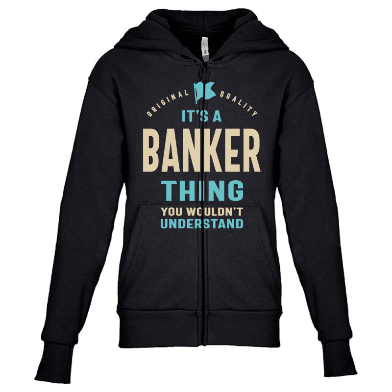 Banker Work Job Title Gift Youth Zipper Hoodie by cidolopez | Artistshot