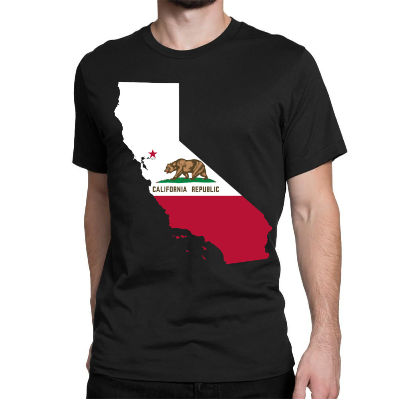 California Flag Map Classic T-shirt | Artistshot