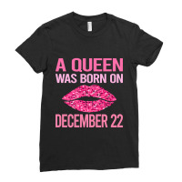 Pink Lips - Birthday December 22 22nd Ladies Fitted T-shirt | Artistshot