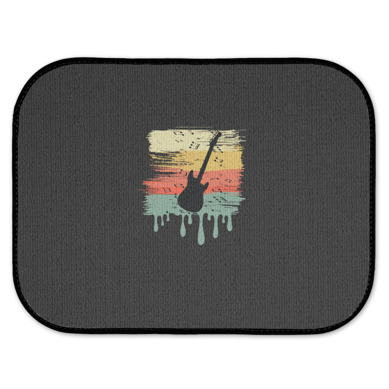 Bass Guitar Vintage Dripping Rear Car Mat | Artistshot