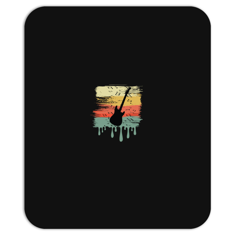 Bass Guitar Vintage Dripping Mousepad | Artistshot