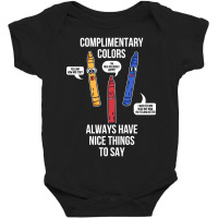 Complimentary Colors Funny Artist Gift Baby Bodysuit | Artistshot