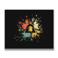 Camping Ink Splash Metal Print Horizontal | Artistshot