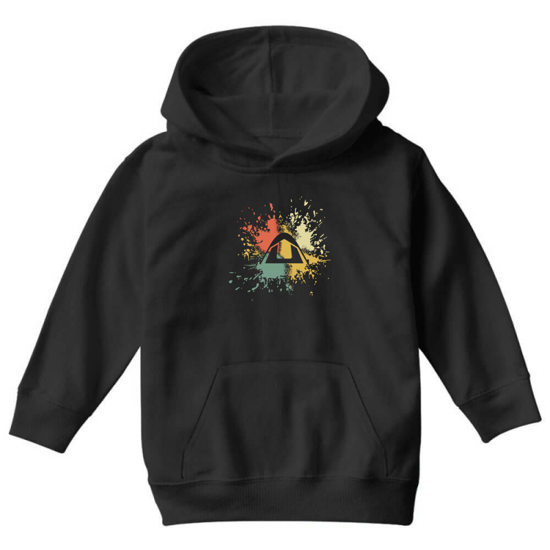 Camping Ink Splash Youth Hoodie | Artistshot