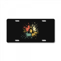 Camping Ink Splash License Plate | Artistshot