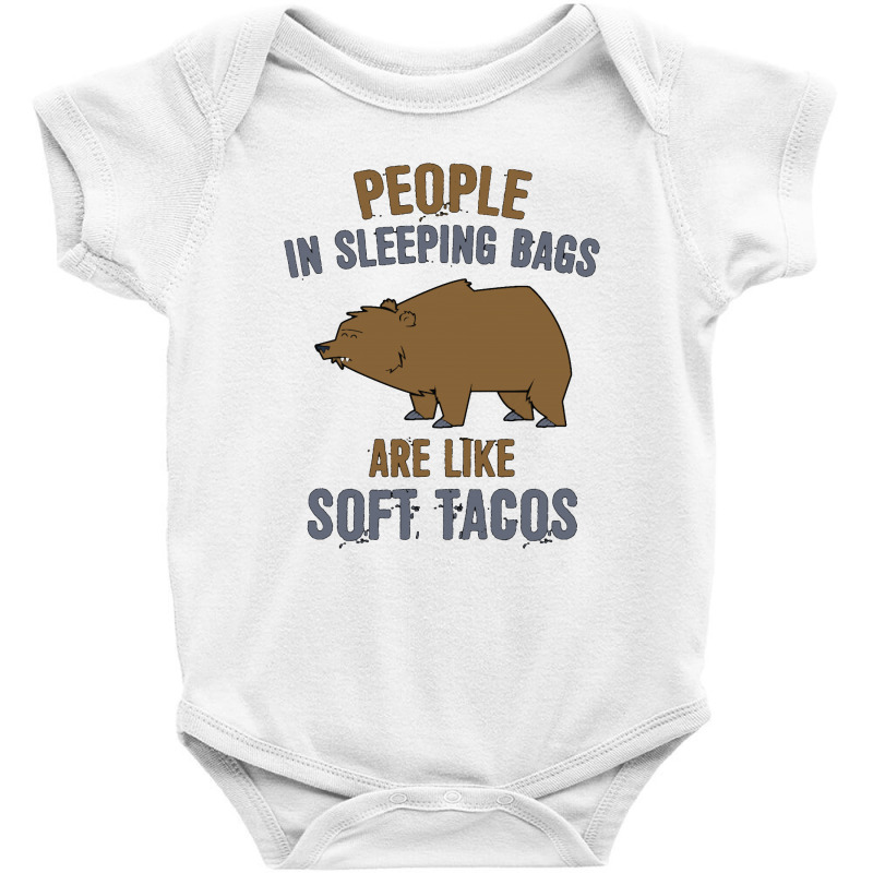 People In Sleeping Bags Bear Baby Bodysuit by Star Store | Artistshot