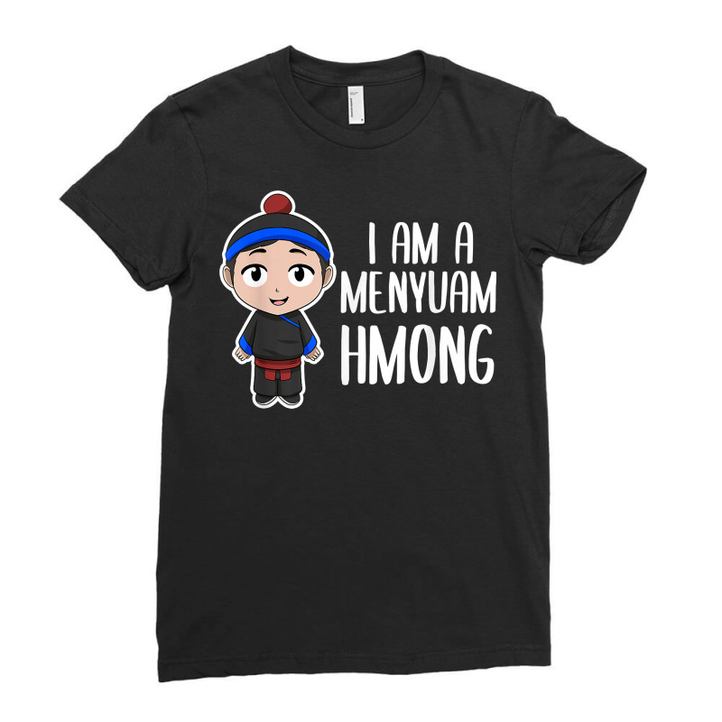 Hmong Miao Proud Traditional Boy Man Hmoob Ethnic Group T Shirt Ladies Fitted T-Shirt by ardylanda | Artistshot