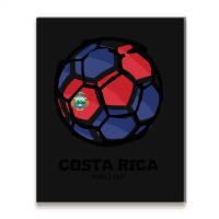 Costa Rica Football Country Flag Metal Print Vertical | Artistshot