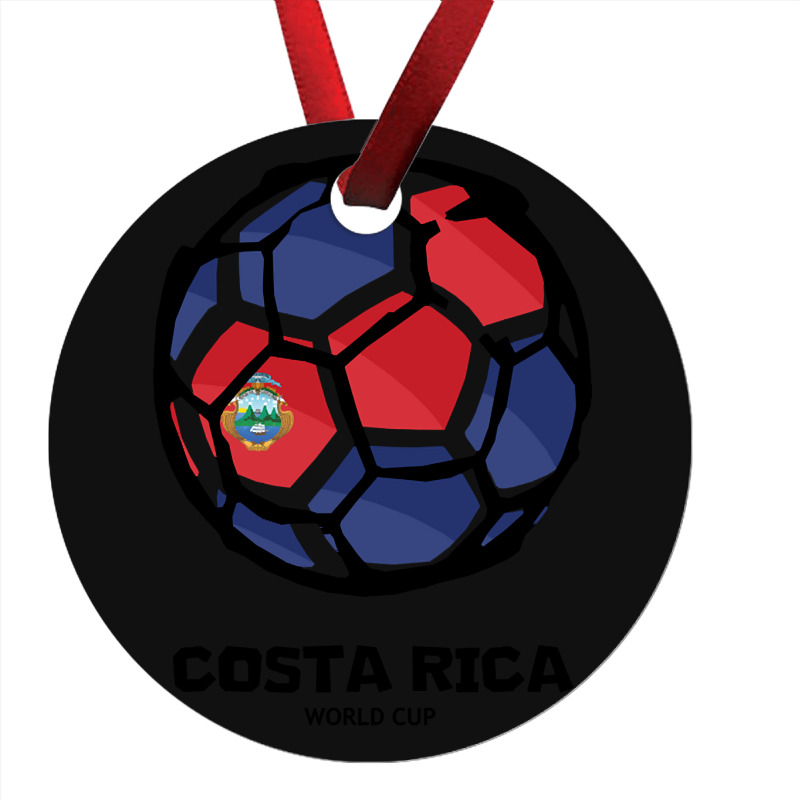 Costa Rica Football Country Flag Ornament | Artistshot