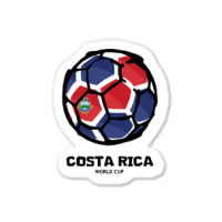 Costa Rica Football Country Flag Sticker | Artistshot