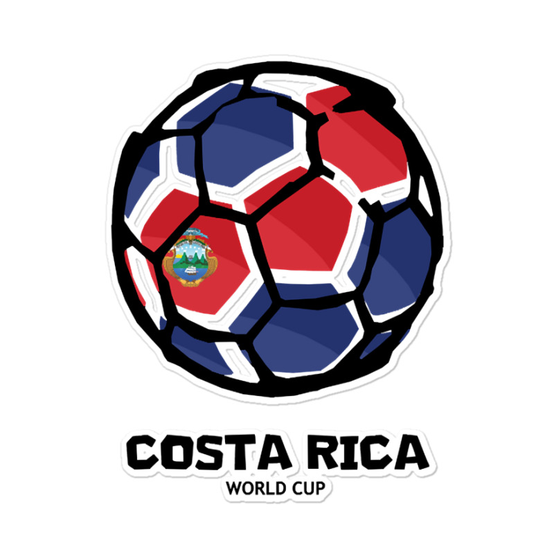 Costa Rica Football Country Flag Sticker | Artistshot