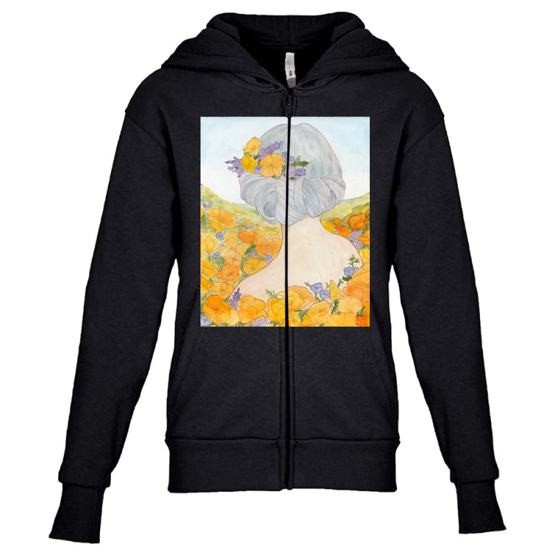 California Poppies Youth Zipper Hoodie | Artistshot