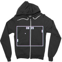 Trending Pong Game Retro Vintage Video Gamer Crt Screen Effect Gaming Zipper Hoodie | Artistshot