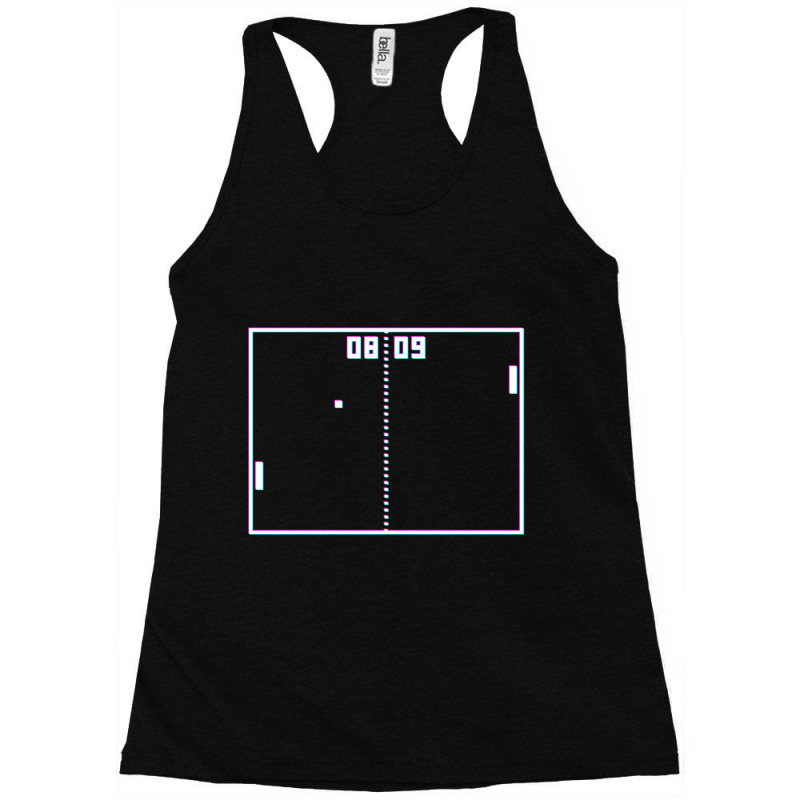 Trending Pong Game Retro Vintage Video Gamer Crt Screen Effect Gaming Racerback Tank by Estrada Link | Artistshot