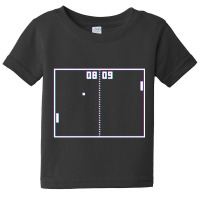 Trending Pong Game Retro Vintage Video Gamer Crt Screen Effect Gaming Baby Tee | Artistshot