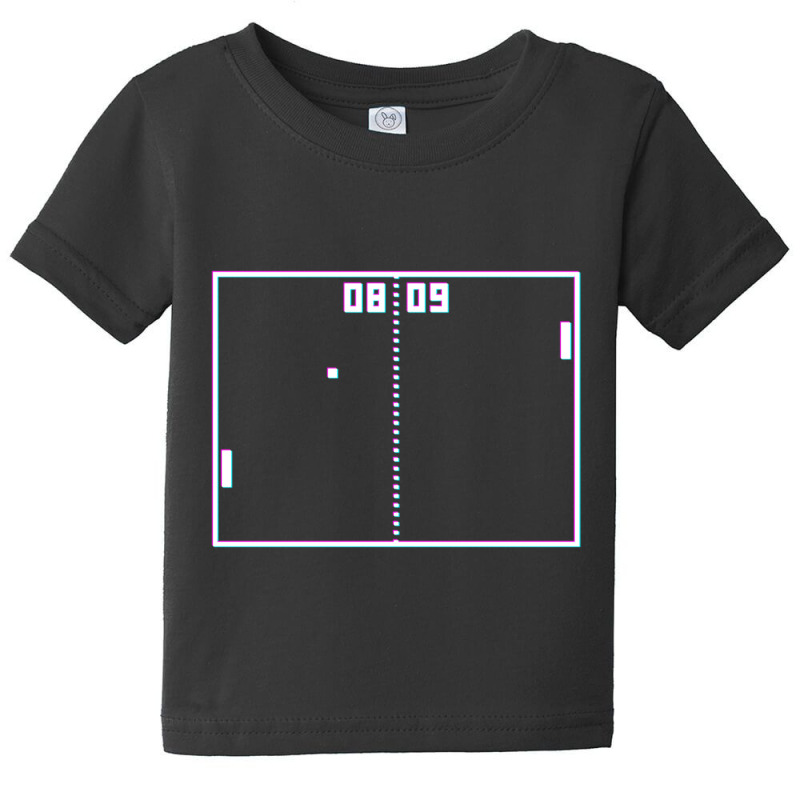 Trending Pong Game Retro Vintage Video Gamer Crt Screen Effect Gaming Baby Tee by Estrada Link | Artistshot