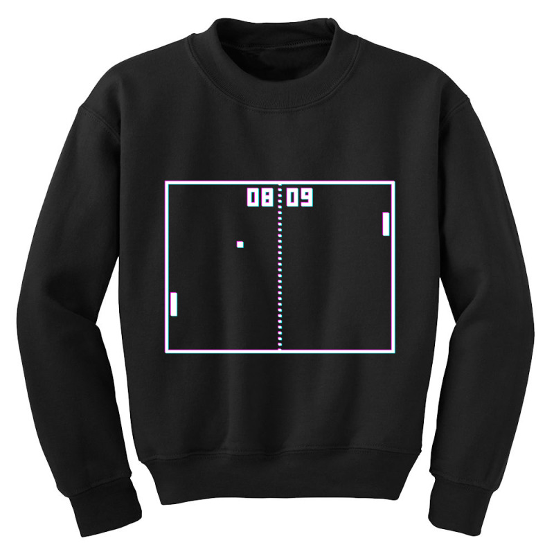 Trending Pong Game Retro Vintage Video Gamer Crt Screen Effect Gaming Youth Sweatshirt by Estrada Link | Artistshot