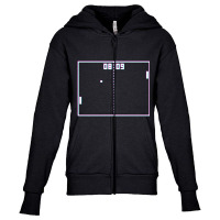 Trending Pong Game Retro Vintage Video Gamer Crt Screen Effect Gaming Youth Zipper Hoodie | Artistshot