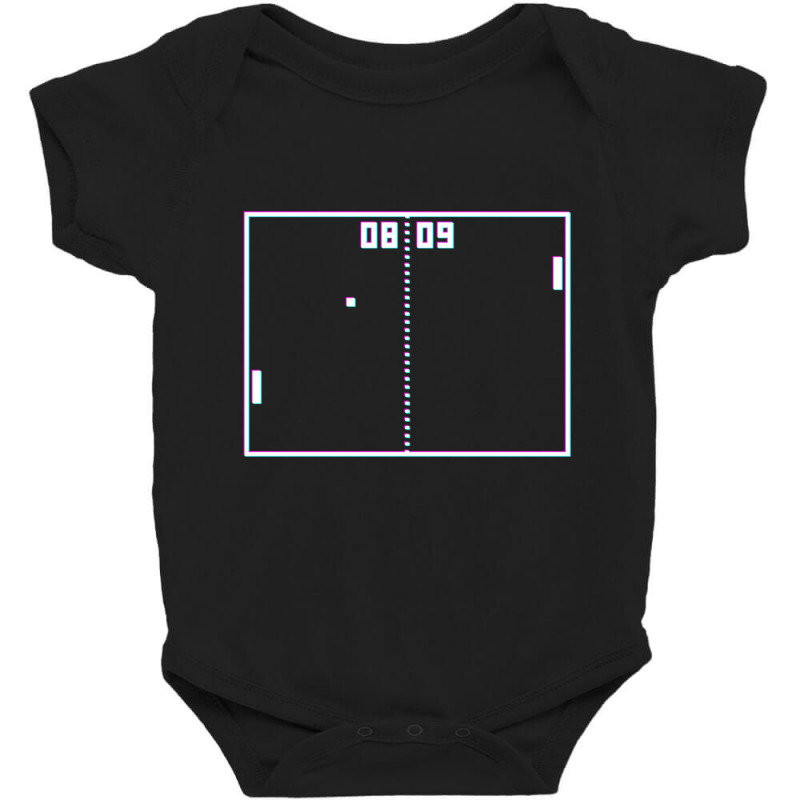 Trending Pong Game Retro Vintage Video Gamer Crt Screen Effect Gaming Baby Bodysuit by Estrada Link | Artistshot