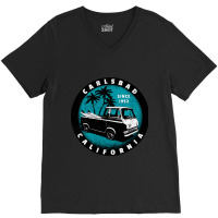 Carlsbad, California-hwtbx V-neck Tee | Artistshot