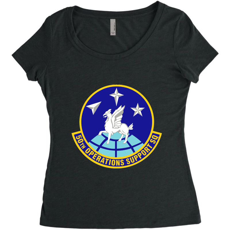 50th Operations Support Squadron (u.s. Air Force) Women's Triblend Scoop T-shirt by Weasetu1379 | Artistshot