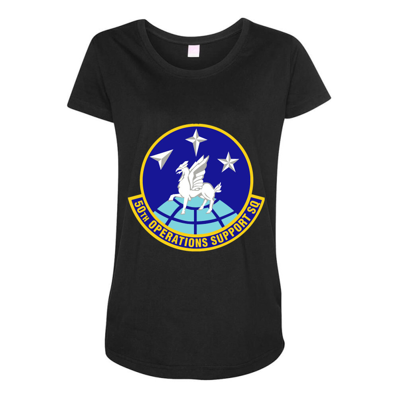 50th Operations Support Squadron (u.s. Air Force) Maternity Scoop Neck T-shirt by Weasetu1379 | Artistshot