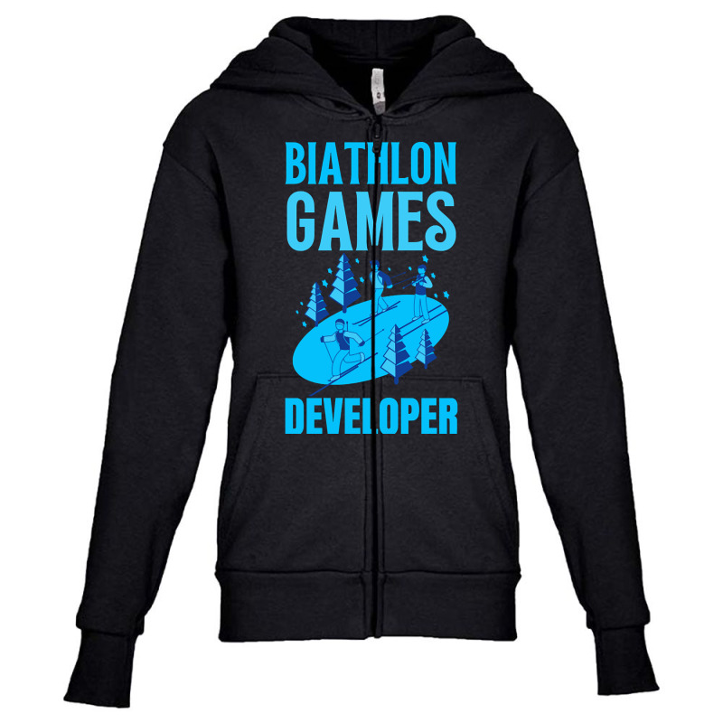 Biathlon Games Developer Youth Zipper Hoodie by jauntdemant049 | Artistshot